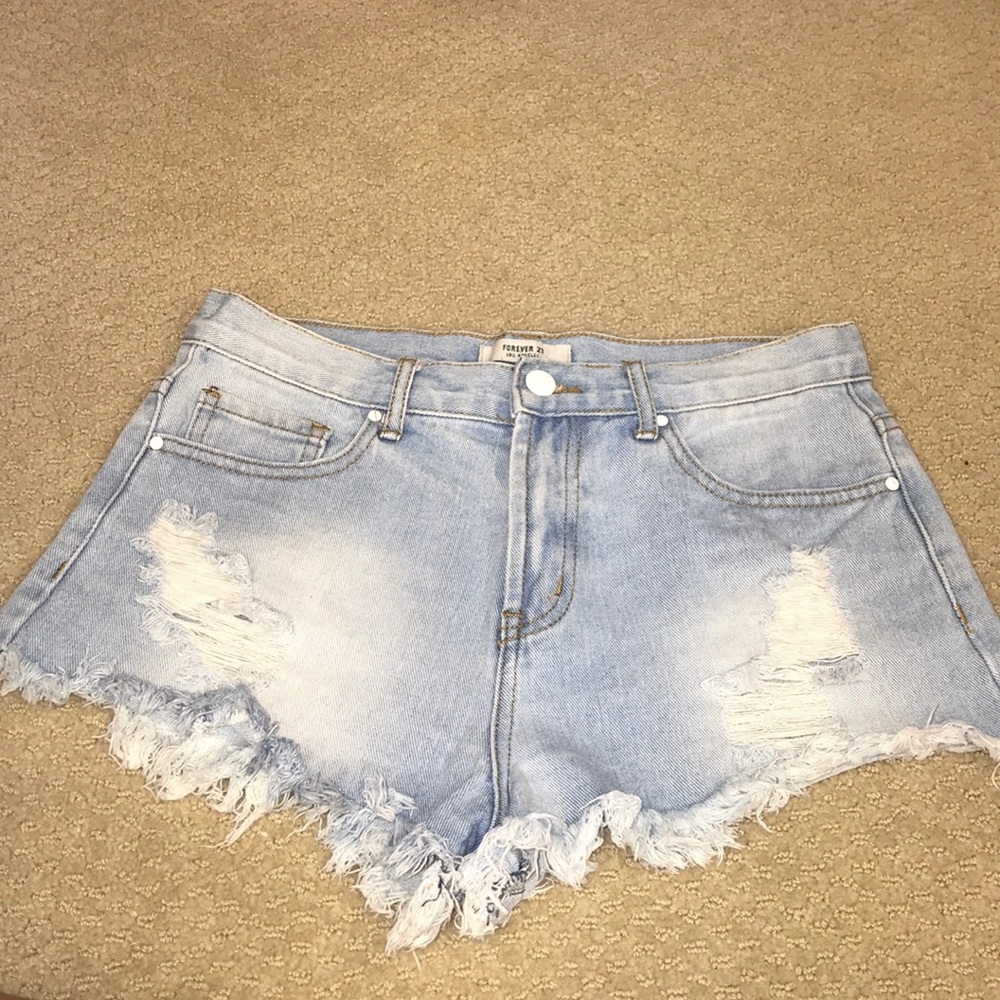 Light Wash Jean Shorts